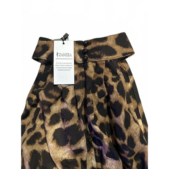 Zanzea Women's Size Medium Leopard Print Wide Leg Jumpsuit - Picture 3 of 4